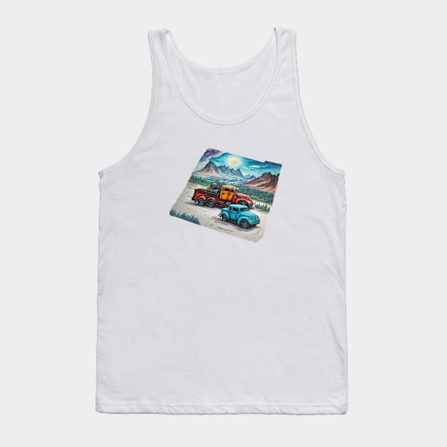 Truck Road Car Road Vintage Since Retro Tank Top by Flowering Away